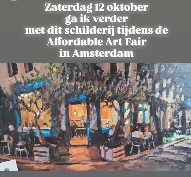 Jasper op Affordable Art Fair Amsterdam