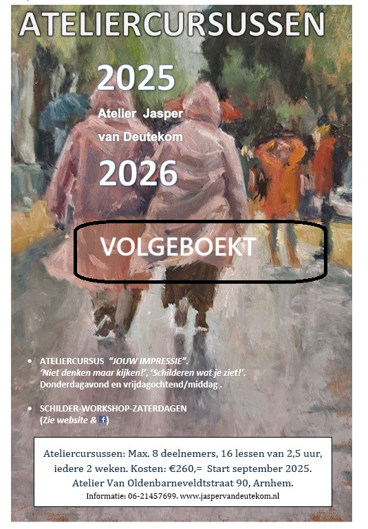 atelier cursus volgeboekt 2025 2026